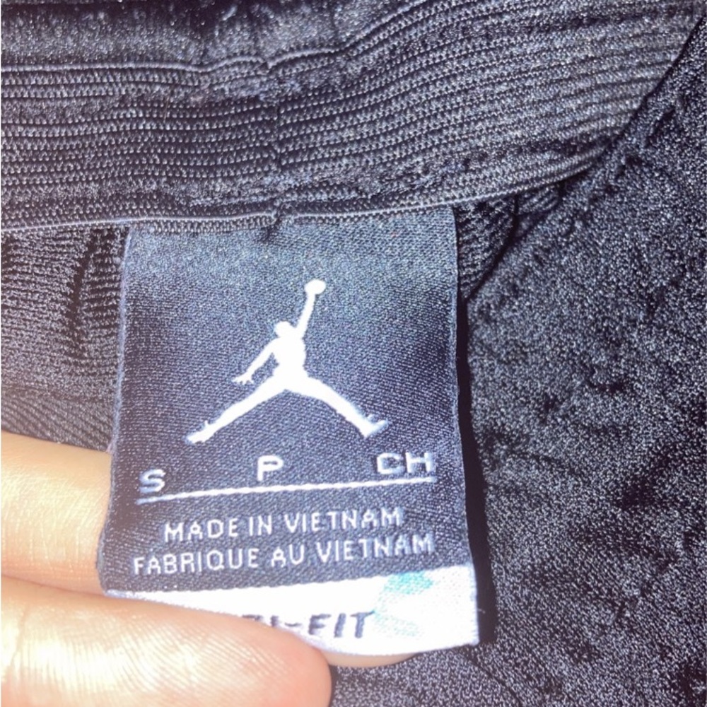 Black and white mens small jordan sweatpants